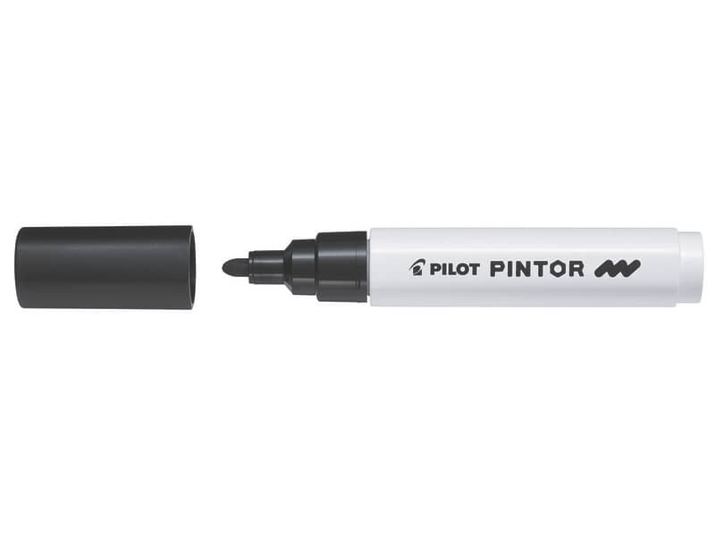 Marcatore multisuperficie Pilot Pintor a base d’acqua punta in fibra 4,5 mm nero – 002383