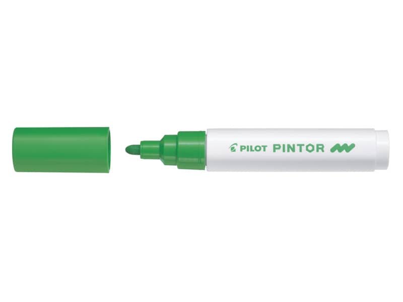 Marcatore multisuperficie Pilot Pintor a base d’acqua punta in fibra 4,5 mm verde chiaro – 002387