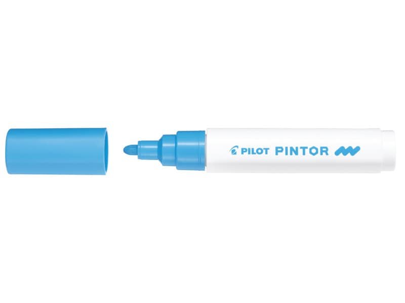 Marcatore multisuperficie Pilot Pintor a base d’acqua punta in fibra 4,5 mm azzurro – 002394
