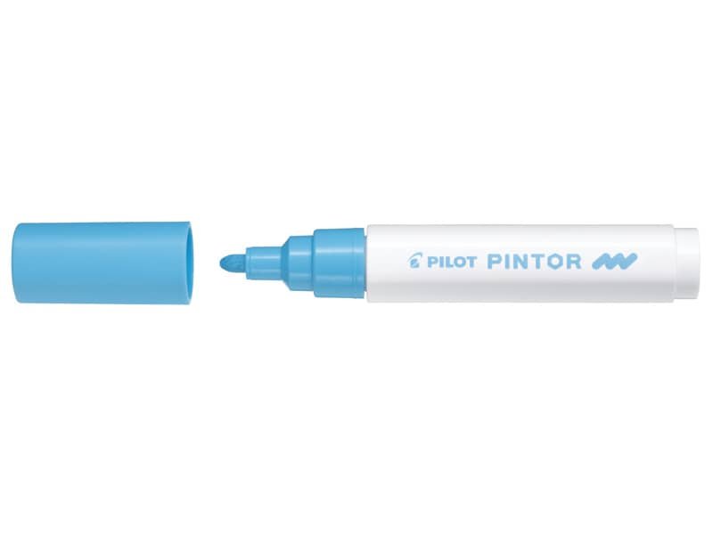 Marcatore multisuperficie Pilot Pintor a base d’acqua punta in fibra 4,5 mm blu pastello – 002372