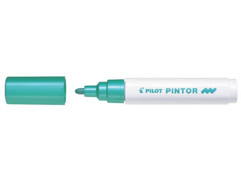 Marcatore multisuperficie Pilot Pintor a base d’acqua punta in fibra 4,5 mm verde metallizzato – 002379