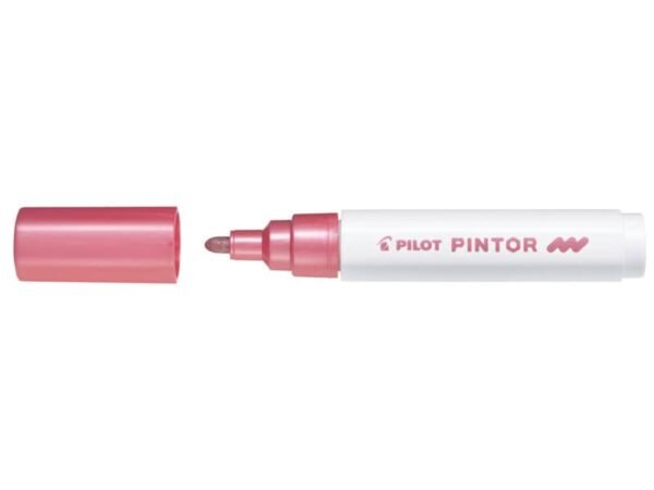 Marcatore multisuperficie Pilot Pintor a base d'acqua punta in fibra 4,5 mm rosa metallizzato - 002378