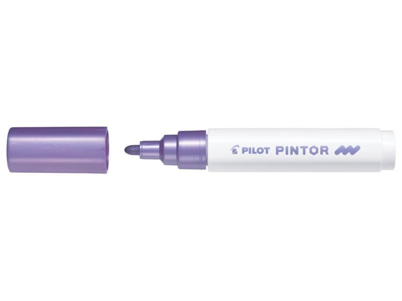 Marcatore multisuperficie Pilot Pintor a base d’acqua punta in fibra 4,5 mm viola metallizato – 002381