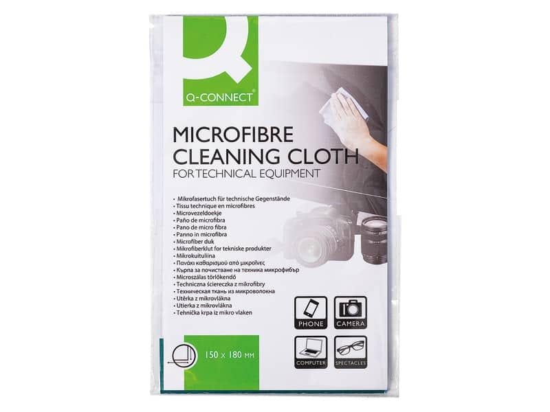 Panno pulizia in microfibra Q-Connect per occhiali-Cd-Dvd in busta richiudibile – KF32157A