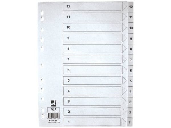 Divisore numerico Q-Connect bianco 22,5x KF00181