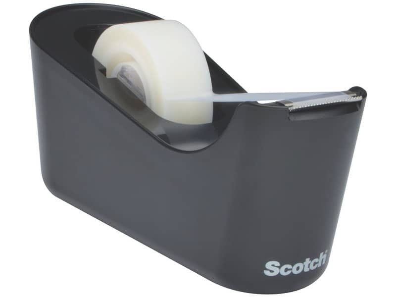 Dispenser per nastro adesivo Scotch© Magic? Classic nero + 1 rotolo 19 mm x 33 m – C18-B Black
