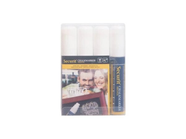 Pennarello singolo a gesso liquido Securit© a punta grande 7-15 mm bianco SMA720-WT