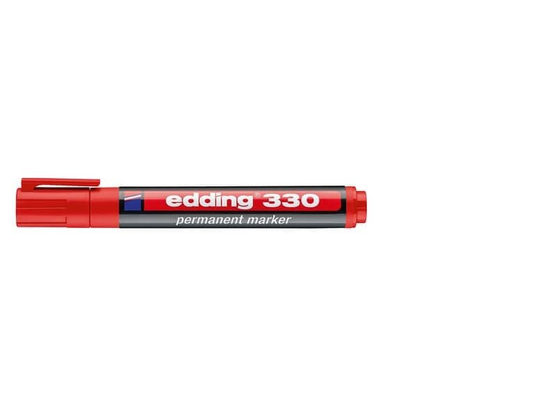 Marcatore permanente edding 330 punta scalpello 1-5 mm rosso E-330 002