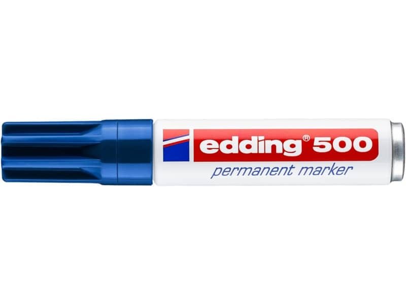 Marcatore permanente edding 500 punta scalpello 2-7 mm blu E-500 003