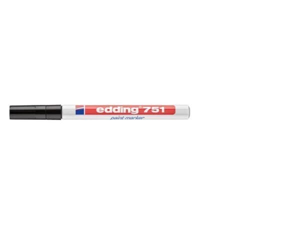 Marcatore a vernice edding 751 punta conica 1-2 mm nero E-751 001