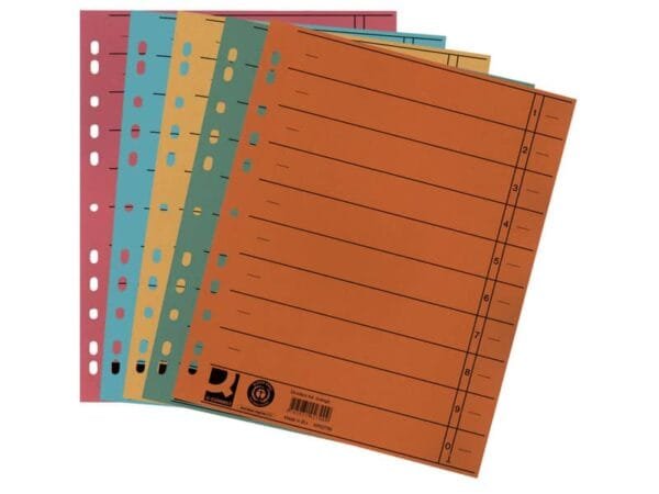 Separatore per archivio con perforazione assortiti conf. da 100 - KF00642