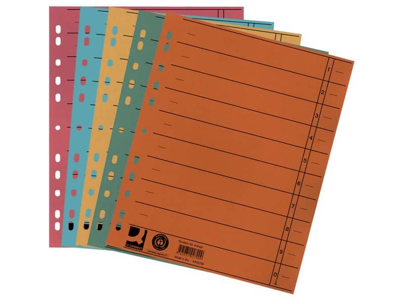 Separatore per archivio con perforazione assortiti conf. da 100 – KF00642