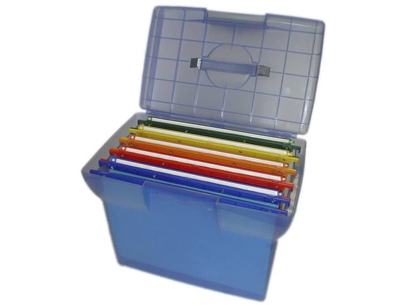 Valigetta per cartelle sospese ARIANNA completa di 5 cartelle – interasse 33 cm 37x25x30 cm assortiti – ARIANNA BL 5