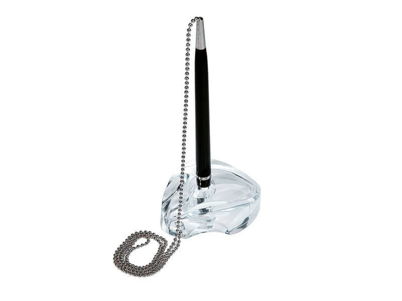 Base in acrilico con stiloforo Lebez refill nero formato 5,5x8x3 cm trasparente – 1701