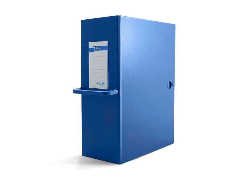 Cartella portaprogetti con bottone Sei Rota Big – dorso 20 cm blu – 26×36 cm 68002007