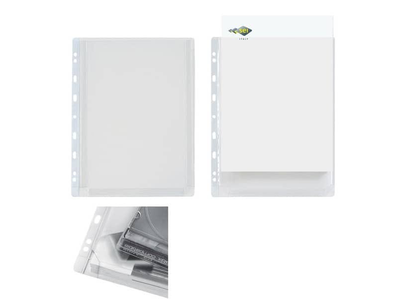 Buste con soffietto in PVC Sei Rota Ercole GS A4 con soffietto – altissima capacit… trasparente  10 pz. – 502240