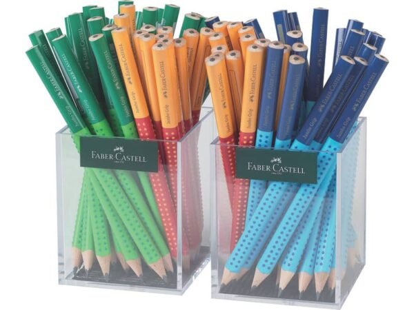 Barattoli da banco Faber-Castell Jumbo greep two tone in grafite - conf. 72 pz colori fusto assortiti - 111912
