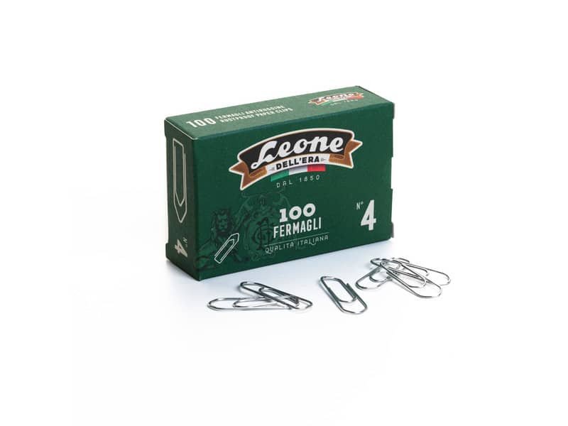 Fermagli Leone in acciaio zincato N. 4 0,9×32 mm triangolari zinco brillante scatola da 100 pz. – FZ4