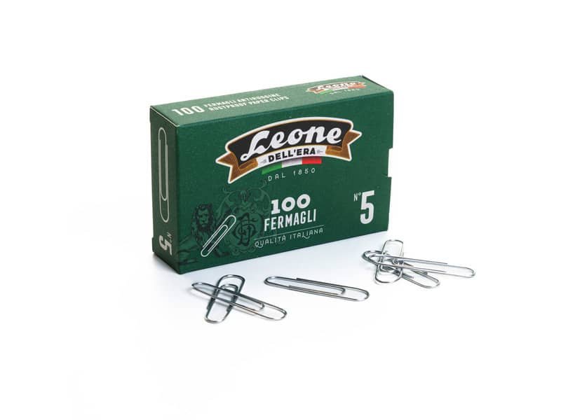 Fermagli Leone in acciaio zincato N. 5 1,1×49 mm rotondi zinco brillante scatola da 100 pz. – FZ5