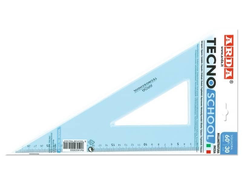 Squadra ARDA Linea Tecnoschool polistirolo termoresistente azzurro trasparente 60ø cm 30 – 40230SS