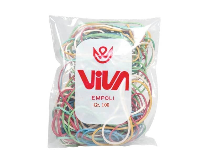 Elastici Viva in busta in gomma colore e formati assortiti conf.100 gr – A100