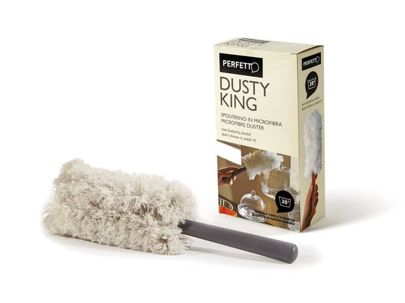 Piumino polvere Perfetto bianco / manichetto grigio o giallo 32x9xh2,5 cm – 0065E