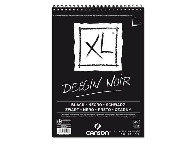Album spiralato CANSON XL Black nero 150 g/mý 40 fogli A4 C400039086