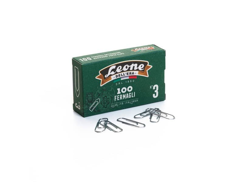 Fermagli Leone in acciaio zincato N. 3 0,85×28 mm triangolari zinco brillante scatola da 100 pz. – FZ3