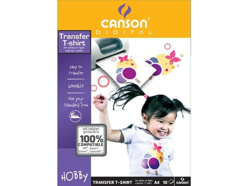 Carta patinata CANSON T-Shirt transfer A4 finitura opaca 140 g/mý bianco conf.10 – C204567480