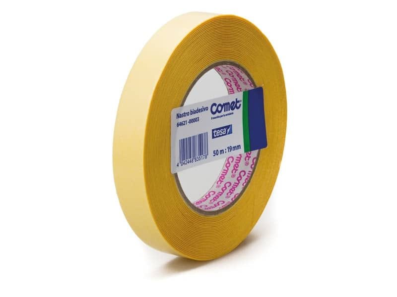 Nastro biadesivo Comet OPP trasparente 19 mm x 50 m – polipropilene senza solvente – 64621-00003-01