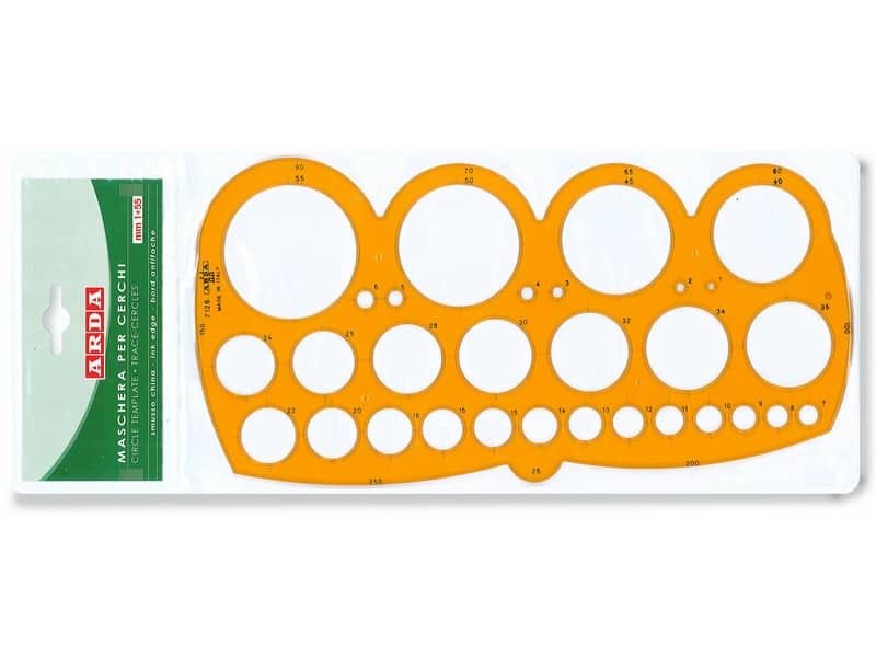 Maschera per cerchi ARDA con smusso mm.1-55/80 polistirolo arancio bordo tirachina – 7126
