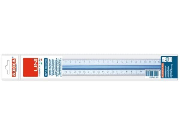 Triplo decimetro ARDA Linea Uni plastica termoresistente fum‚ ottico trasparente 30 cm - 50130SS