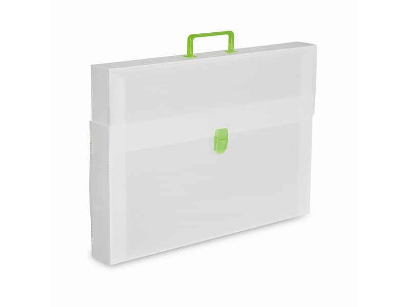 Valigetta portadisegni Favorit a una chiusura polionda cannettato bianco trasp. 36,5×56 cm dorso 3,5 cm – EURO 4T
