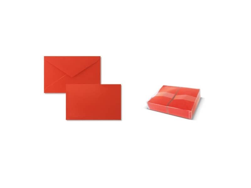 Biglietti con busta Ellebi – Sadoch Dresda ”formato 9” 9×14 cm rosso Conf. 100 pezzi – 8319R