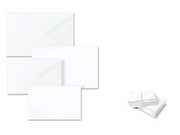 Biglietti con buste Ellebi - Sadoch Dalmazia ''formato 9'' 9x14 cm bianco Conf. 100 pezzi - 8309