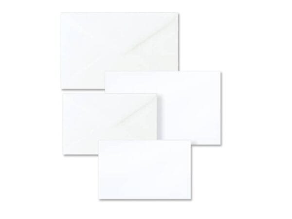 Biglietti con busta Ellebi - Sadoch Dalmazia ''formato 4'' 7,5x11 cm bianco Conf. 100 pezzi - 8304