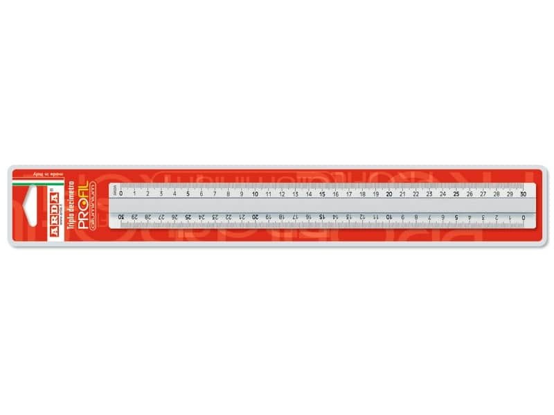Triplo decimetro ARDA Linea Profil alluminio 30 cm 18430
