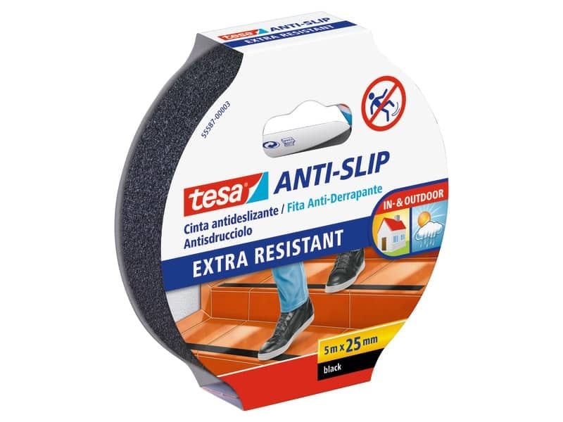Nastro antiscivolo tesa extra forte a strappo manuale 25 mm x 5 m nero 55587-00003-11