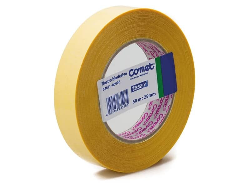Nastro biadesivo Comet OPP trasparente 25 mm x 50 m – polipropilene senza solvente – 64621-00006-03