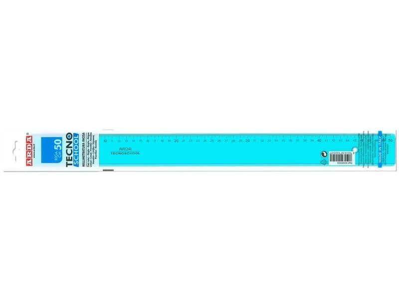Riga ARDA Tecnoschool polistirolo termoresistente azzurro trasparente 50cm 40050SS
