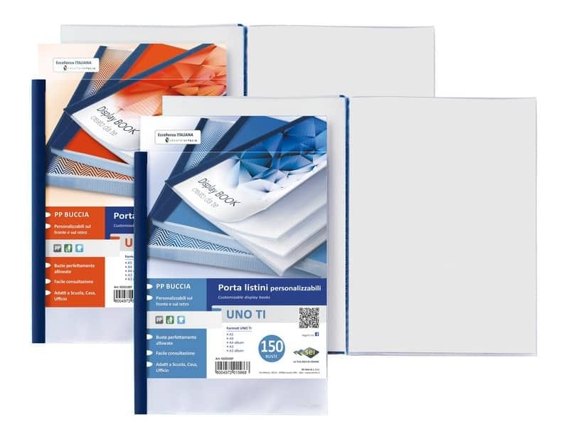 Portalistini personalizzabile in PP Sei Rota Uno TI – PP buccia – 36 buste A4 blu – 55223607