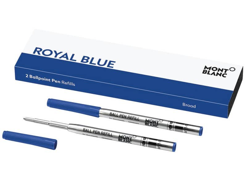 Refill per penne a sfera Montblanc punta broad – blu conf. 2 pz – MB128215