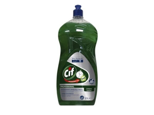 Detergente per stoviglie Cif Limone Professionale - verde - flacone 2 litri - 101104955
