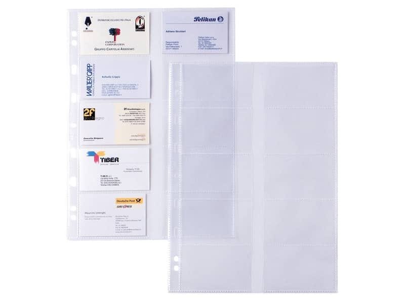 Buste foratura univ. porta biglietti da visita (10 spazi 9×5 cm) Sei Rota Atla Card Conf. 10 buste formato A4 – 662131
