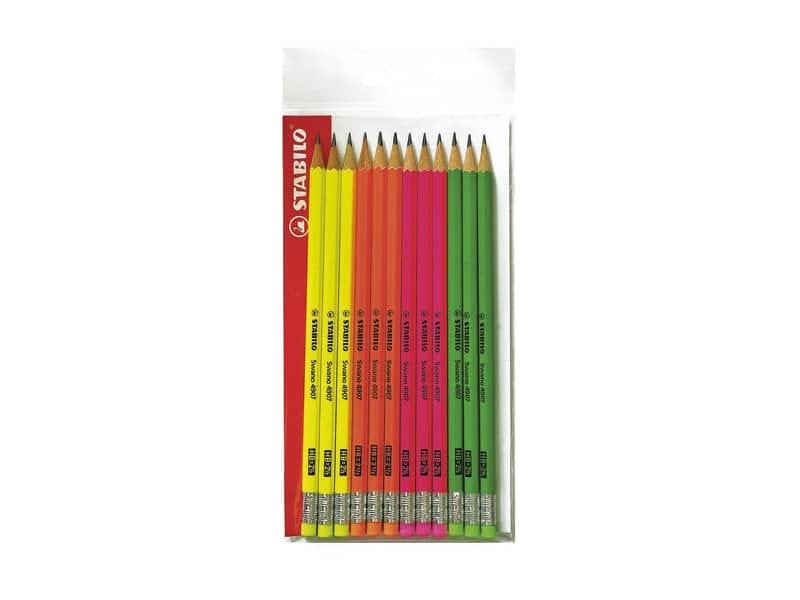 Matite Stabilo Swano fluo 2,5 mm grafite HB confezione da 12 – IT12/110-490712