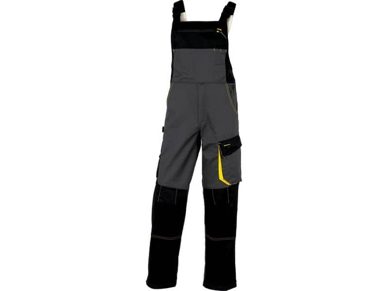 Salopette da lavoro Delta Plus D-Mach bretelle regolabili – 8 tasche – grigio-giallo – M – DMSALGJTM