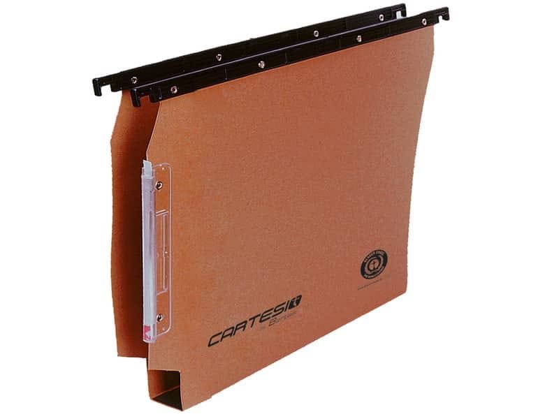 Cartelle sospese laterali per armadi CARTESIO 33 cm fondo U 3 cm arancio Conf. 50 pezzi – 114 F BETA 3 – B2