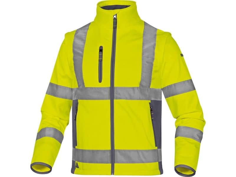 Giacca Delta Plus Moonlight2 -classe 3- 5 tasche – tessuto softshell – argento giallo fluo-blu – XXL – MOON2JGXX