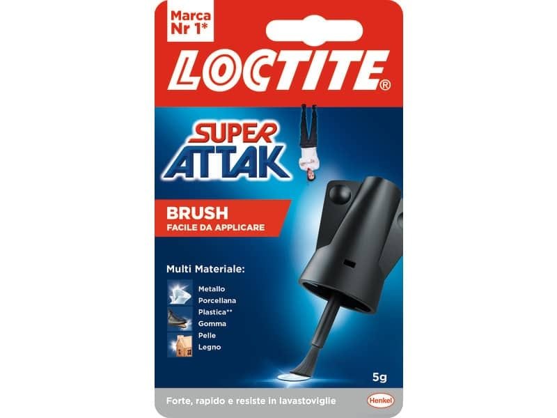 Colla Loctite Super Attak Brush 5 g con pennello trasparente 2632157