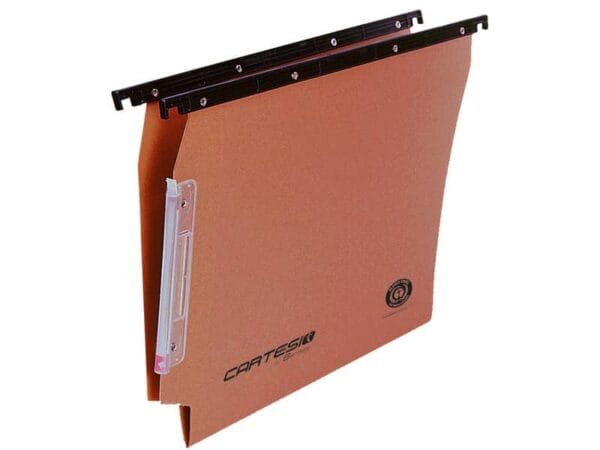 Cartelle sospese laterali per armadi CARTESIO 33 cm fondo a V arancio Conf. 50 pezzi - 114 F BETA - B2